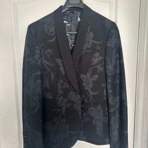Le Chateau Black Floral Suit Jacket